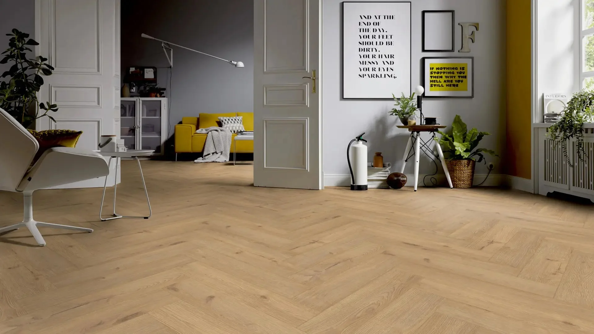 Panele podłogowe Ter Hurne Herringbone Edition Dąb Patio